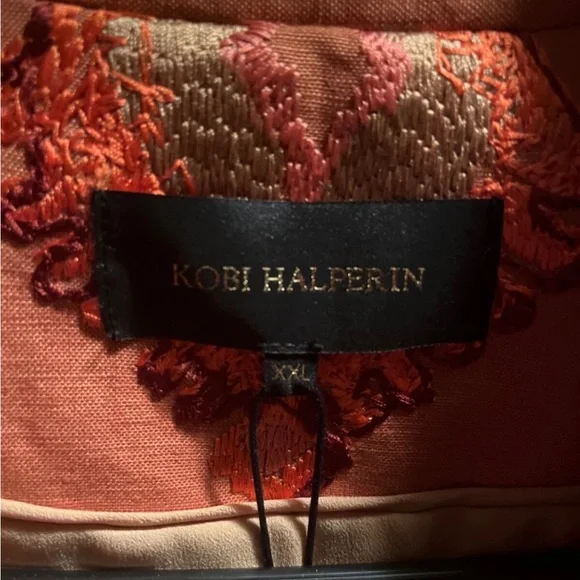 Kobi Halperin Paige Linen-Blend Topper XXL MSRP $798 New - Picture 5 of 10